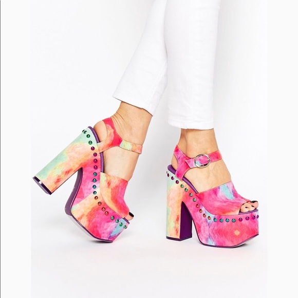 tie dye platform shoes